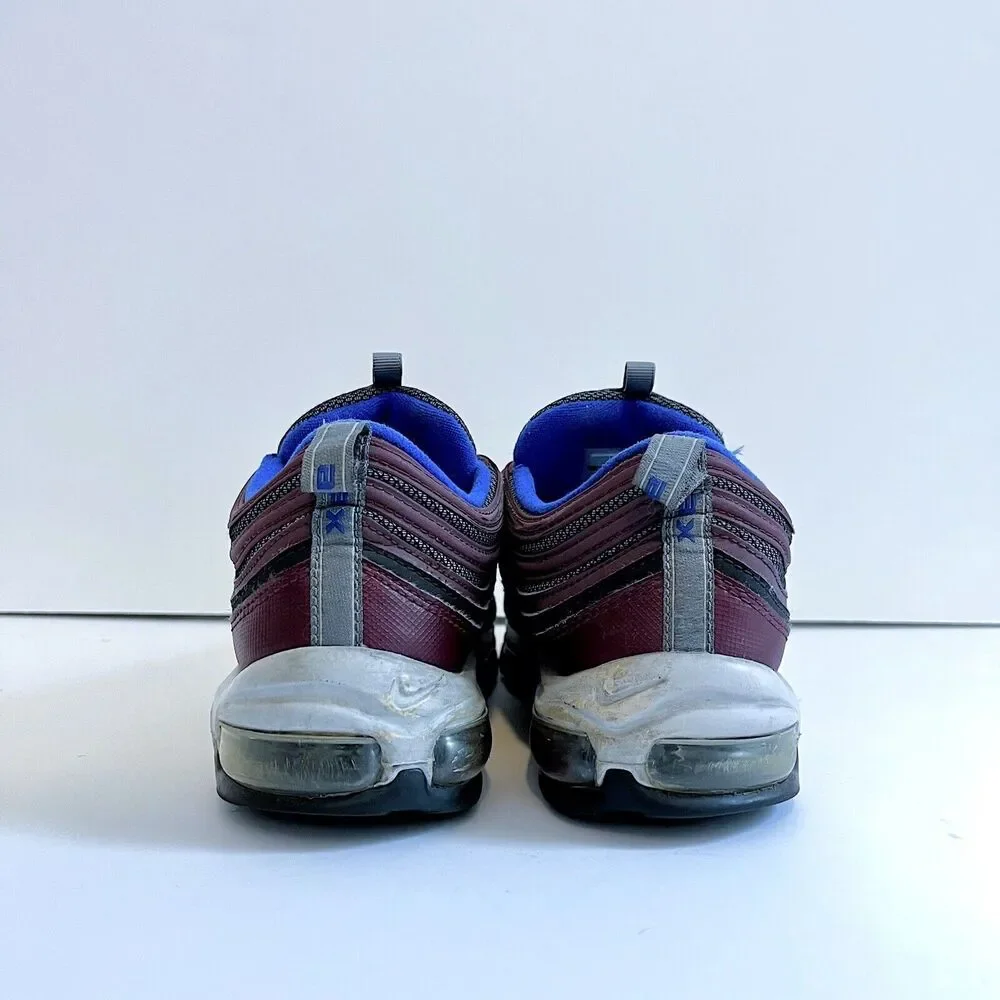2018 Nike Air Max 97 Night Maroon Cool Grey Racer Blue 921826-012 Rare Sz 10